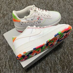 Size 7Y / W 8.5 Nike Air Force 1 Low “Drawing” #RainbowKicks